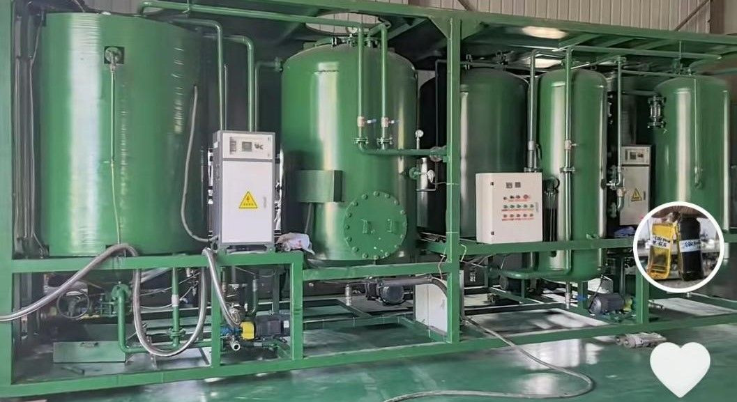 Waste oil regeneration decolorizer for enhanced oil quality